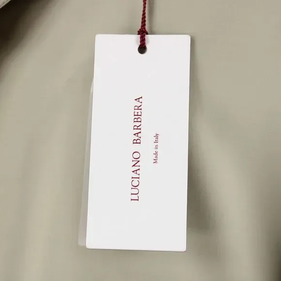 Luciano Barbera NWD Wool Blend Trench / Overcoat Size 50 (40 US) Solid Light Tan - Picture 3 of 14